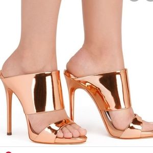 Giuseppe Zanotti Rose Gold Coline 110mm Stilettos